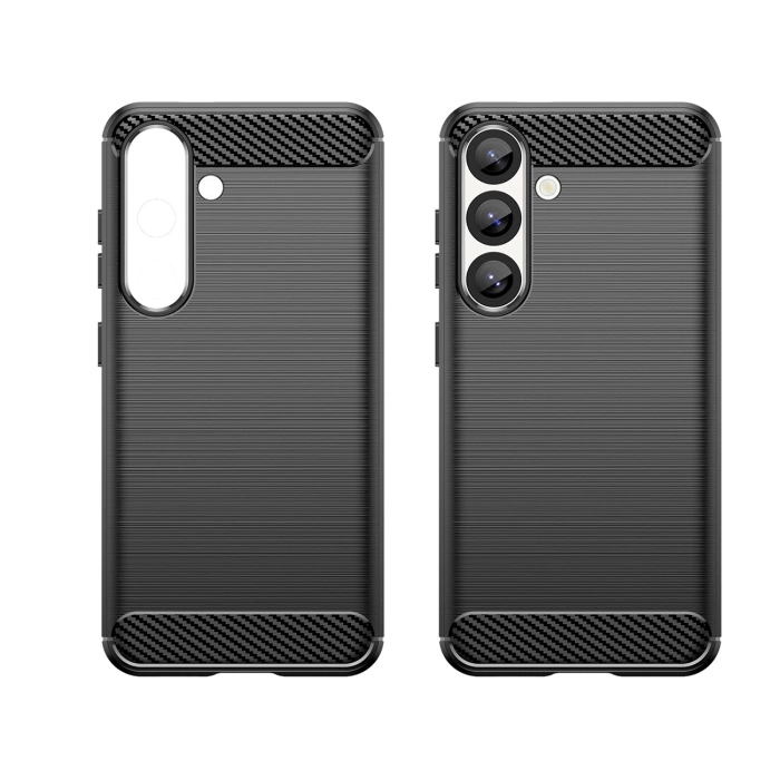 Etui Carbon Case elastyczne silikonowe na Xiaomi Poco X7 Pro - czarne