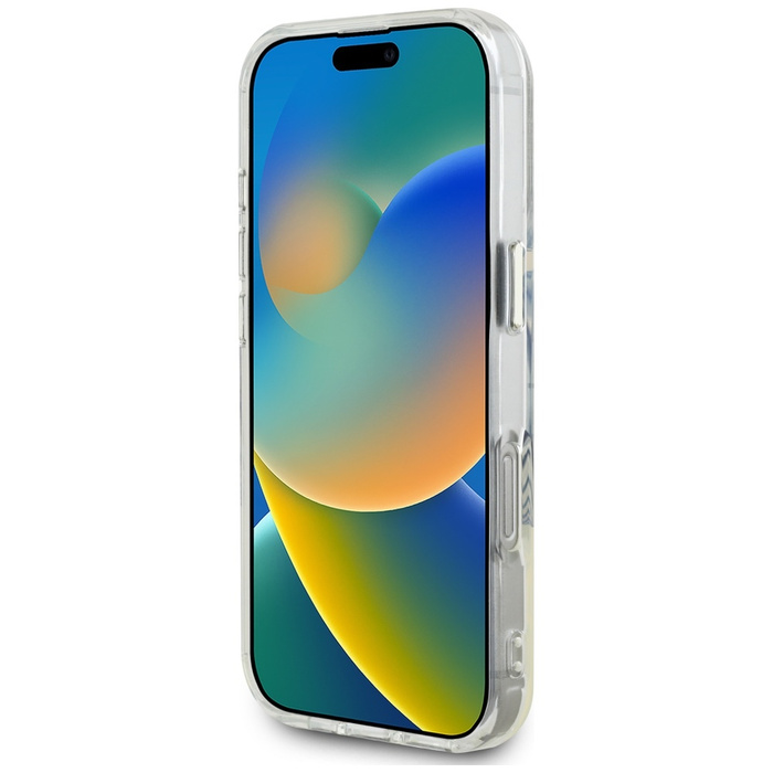 Etui Guess IML Metal Colored Circle      Classic Logo MagSafe do iPhone 16 Pro czarny