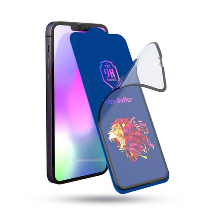 Szkło hybrydowe Bestsuit Flex-Buffer 5D z powłoką antybakteryjną Biomaster do iPhone 12 Pro Max czarny
