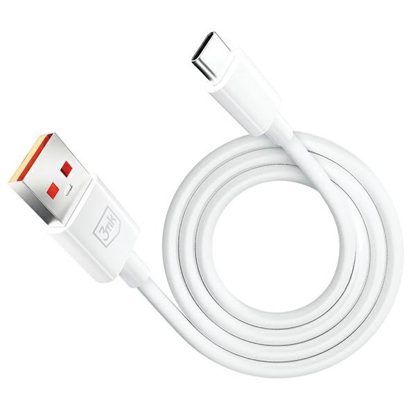 3MK Hyper Cable USB-A to USB-C 5A 60W 1.2m biały/white