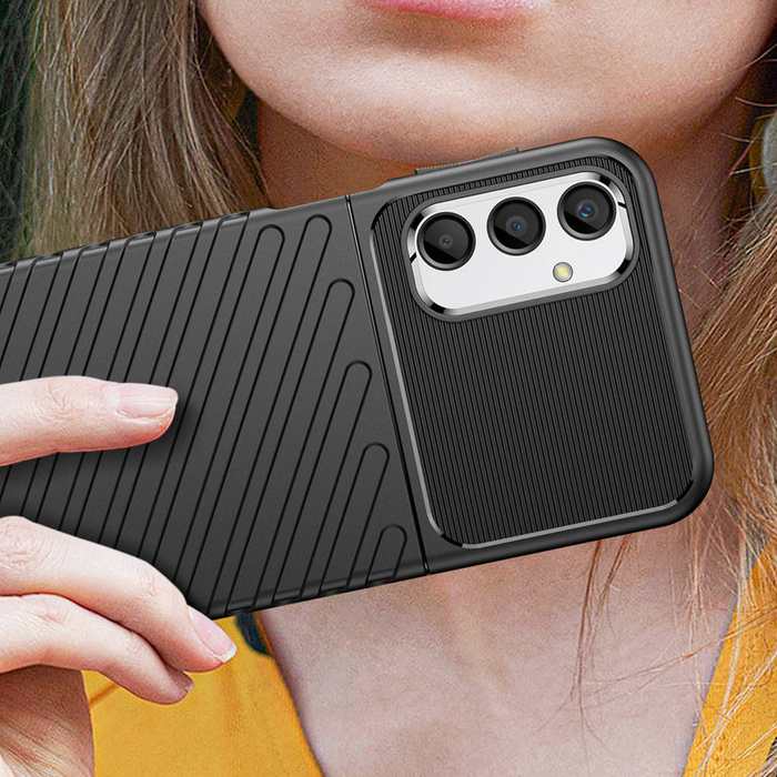 Etui Thunder Case etui do Samsung Galaxy A24 4G silikonowy pancerny pokrowiec czarne Case