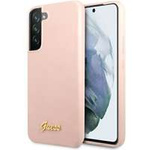 Etui Guess GUHCS23SLSLMGPP S23 S911 różowy/pink hardcase Silicone Script Metal Logo Case