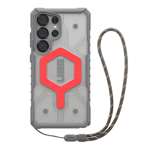 UAG Pathfinder Clear Magnet Bundle -  obudowa ochronna do Samsung Galaxy S25 Ultra 5G z wbudowanym modułem magnetycznym oraz smycz na nadgarstek do telefonu (active lava)