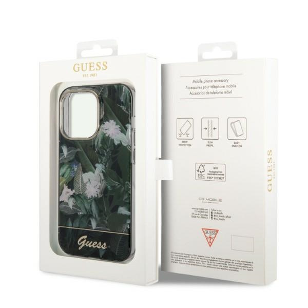 Etui GUESS Apple iPhone 14 Pro Jungle Collection Zielony Hardcase