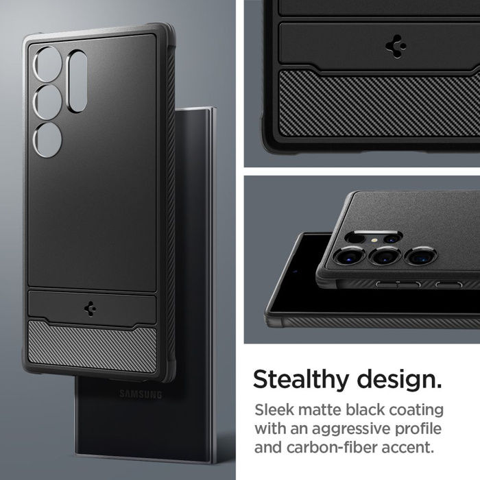 Etui Spigen Rugged Armor Samsung Galaxy S24 Ultra Matte Black Case