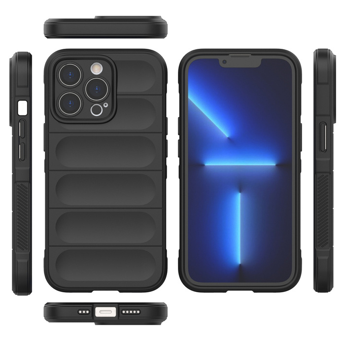 Magic Shield Case etui do iPhone 13 Pro elastyczny pancerny pokrowiec ciemnoniebieski