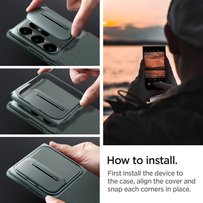 Etui Spigen Optik Armor Samsung Galaxy S24 Ultra Abyss Green Case