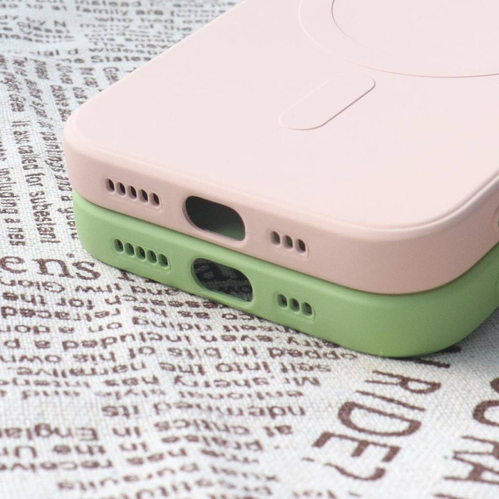 Etui Silikonowe etui kompatybilne z MagSafe do iPhone 15 Plus Silicone Case - kremowy Case
