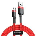 Baseus Cafule Cable wytrzymały nylonowy kabel przewód USB / micro USB QC3.0 1.5A 2M czerwony (CAMKLF-C09)