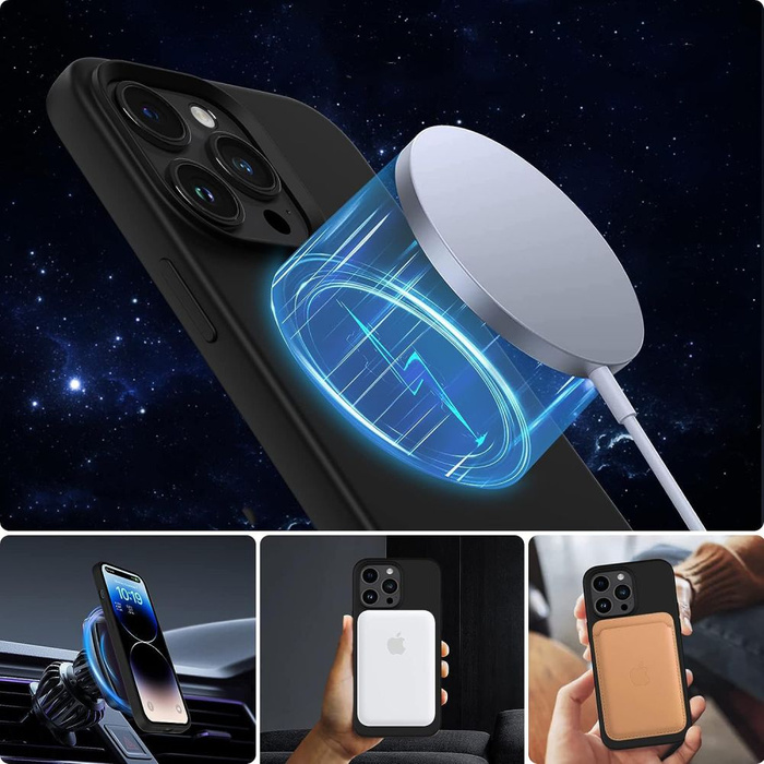 Etui Tech-protect Silicone Magsafe Iphone Iphone 12 / 12 Pro Black Case