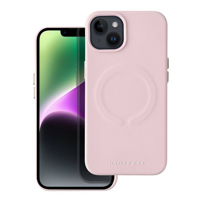 Futerał Roar Leather Mag Case kompatybilny z MagSafe - do iPhone 13 Pro Różowy