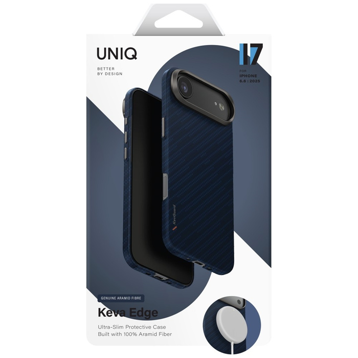 Etui UNIQ Keva EDGE do iPhone Air        Magclick Charging niebieski