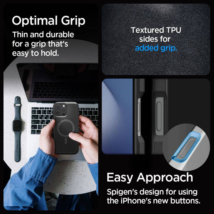 ETUI SPIGEN CORE ARMOR MAG MAGSAFE IPHONE 16 PRO MAX MATTE BLACK