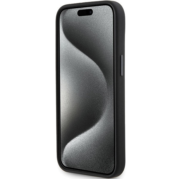 Etui Karl Lagerfeld KLHCP15SSMHKNPK iPhone 15 6.1" czarny/black Silicone Ikonik Metal Pin Case