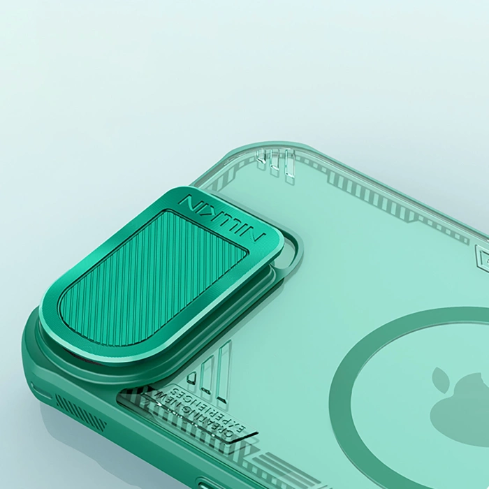 Etui Nillkin iPhone 16e Iceblade Prop Magnetic z osłoną na aparat i podstawką Zielone