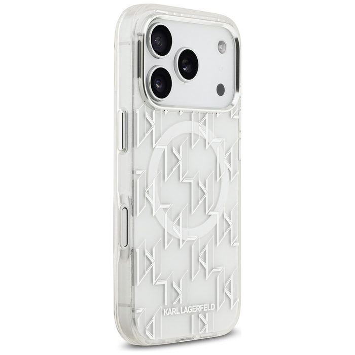 Etui Karl Lagerfeld IML KL Monogram      MagSafe do iPhone 17 Pro biały