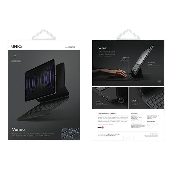 Etui UNIQ Etui Venno Magnetic Smart z klawiaturą do iPad Pro 11" (2022/2021) | Air 10.9" (2022/2020) czarne/ebony black