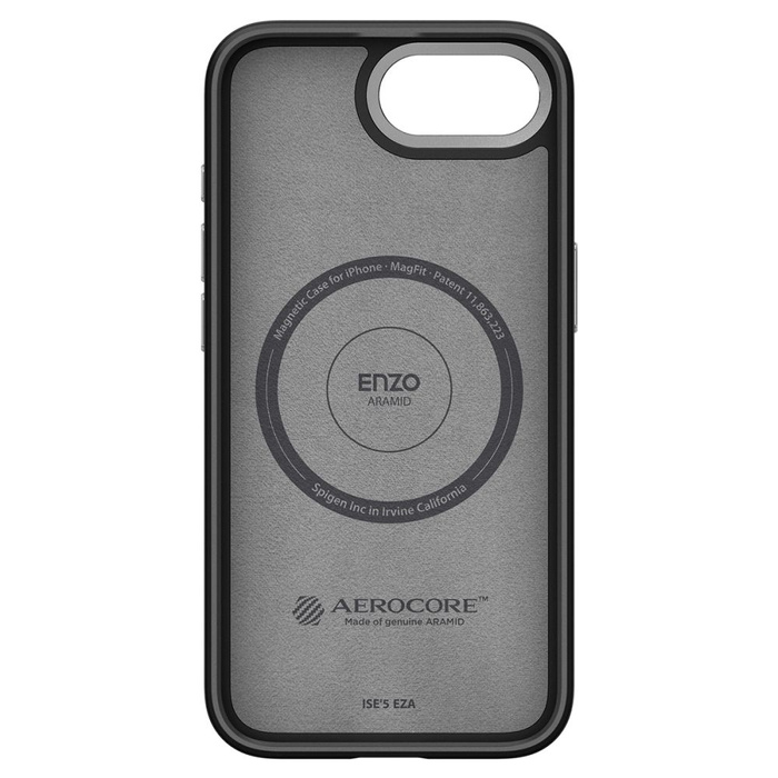 ETUI SPIGEN IPHONE 16E ENZO ARAMID MAG MAGSAFE MATOWE CZARNE