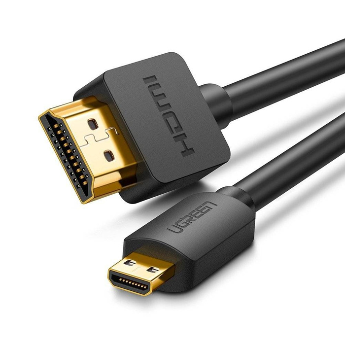 Kabel UGREEN Micro HDMI - HDMI 4K 3D 3m Czarny HD127 30104
