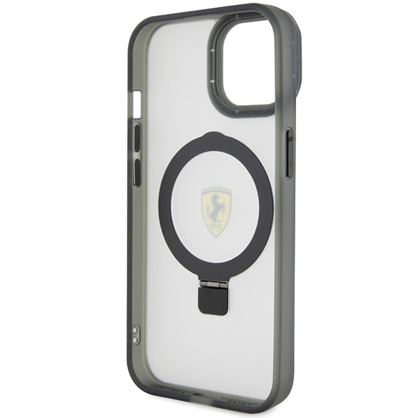 Etui Ferrari FEHMP15MUSCAH iPhone 15 Plus / 14 Plus 6.7" transparent hardcase Ring Stand 2023 Collection MagSafe Case