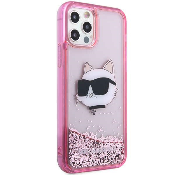 Etui Karl Lagerfeld KLHCP12MLNCHCP iPhone 12/ 12 Pro 6,1" różowy/pink hardcase Glitter Choupette Head Case