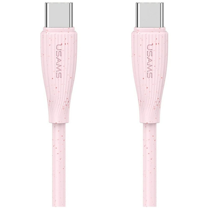 Kabel USAMS Green Series SJ716 60W USB-C do USB-C 1m różowy