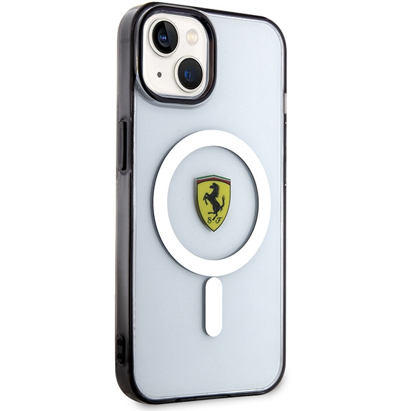 Etui Ferrari FEHMP14MURKT iPhone 14 Plus 6,7" przezroczysty/transparent hardcase Outline Magsafe Case