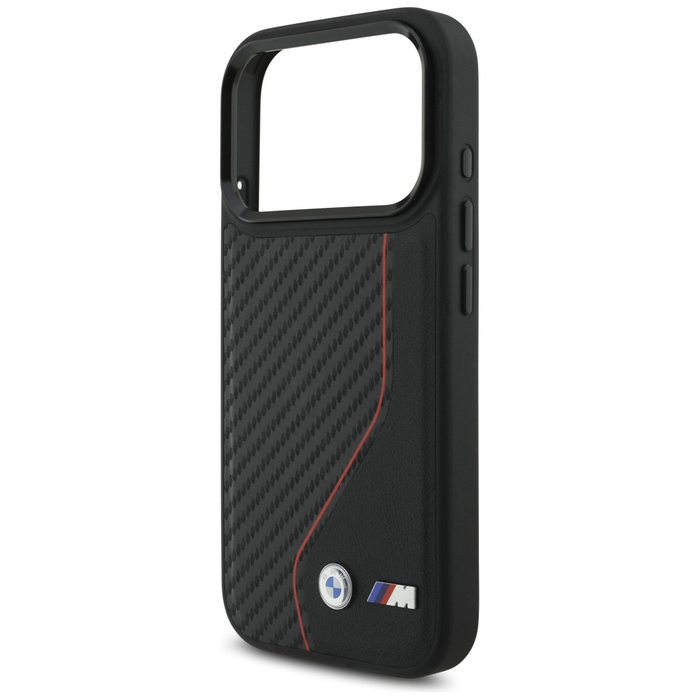 Etui BMW M Carbon Line & Logo MagSafe do iPhone 17 Pro czerwony