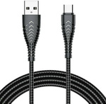 Kabel USB A do Typ C VEGER 2,4A V104 1,2 m czarny