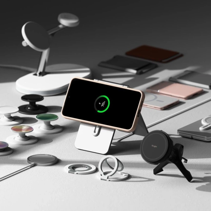 Etui RINGKE SILICONE MAGNETIC MAGSAFE GALAXY S25 PINK SAND