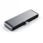 Satechi Aluminium Mobile Pro Hub - Hub do urządzeń mobilnych USB-C (USB-C 60W, 4K HDMI, USB-A 3.0, jack port) (space gray)