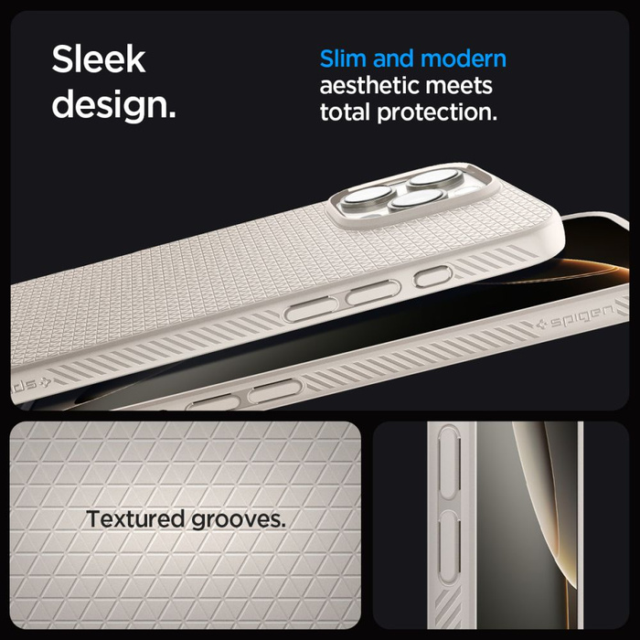 ETUI SPIGEN LIQUID AIR IPHONE 16 PRO MAX NATURAL TITANIUM