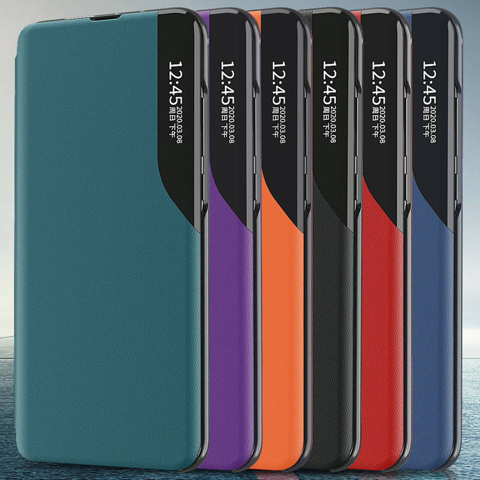 Etui Eco Leather View Case Etui Do Samsung Galaxy S23 Ultra Z Klapką Podstawka Niebieskie Case Case