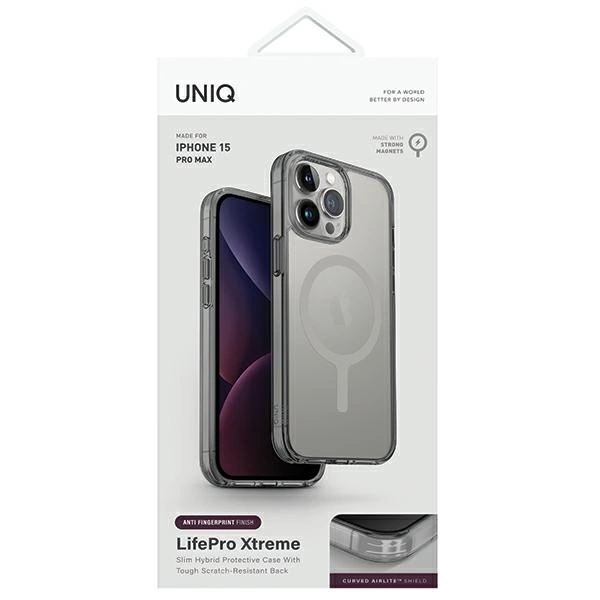 Etui Uniq Etui Lifepro Xtreme Iphone 15 Pro Max 6.7" Magclick Charging Szary/frost Grey Case