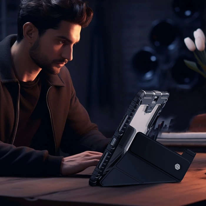 Nillkin Bumper PRO Protective Stand Case Multi-angle for iPad Pro 12.9 2020/2021/2022/ Air 13 2024 Black