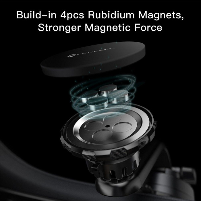 Uchwyt na telefon do samochodu magnetyczny Forcell F-Grip MagLuxe do szyby / deski / kratki czarny