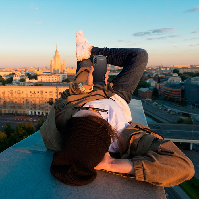 Etui Spigen Rugged Armor Sony Xperia 10 V Matte Black Case