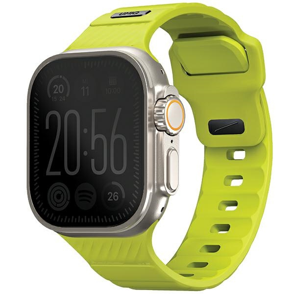Pasek UNIQ Stride Apple Watch Series1/2/3/4/5/6/7/8/9/SE/SE2/Ultra/Ultra 2 42/44/45/49mm FKM Rubber Strap limonkowy/lime green