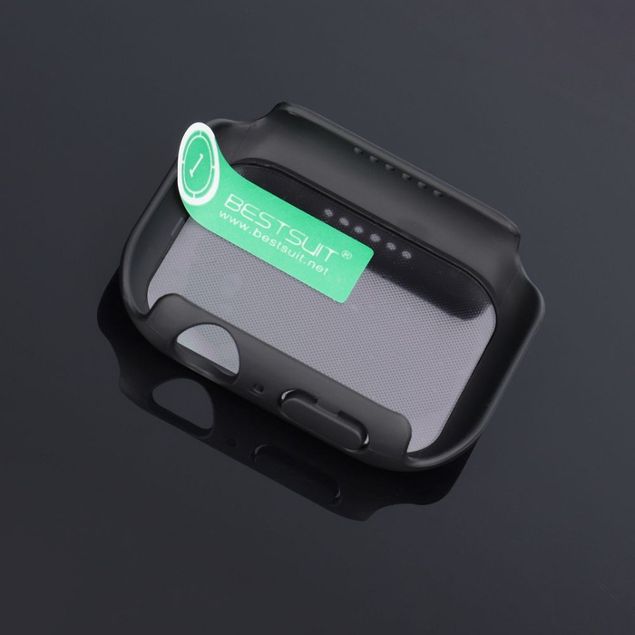 Futerał ochronny ze szkłem Bestsuit Flexible do Apple Watch series 7/8/9-45mm - grafitowy