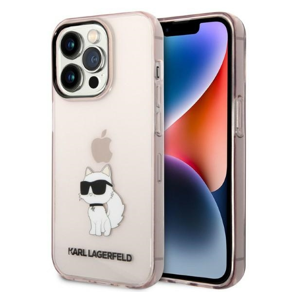Etui KARL LAGERFELD Apple iPhone 14 Pro Ikonik Choupette Różowy Hardcase