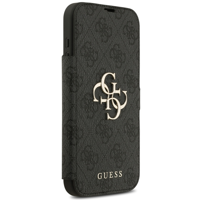 Etui Guess Book 4G Metal Logo do iPhone  17 Pro Max czarny