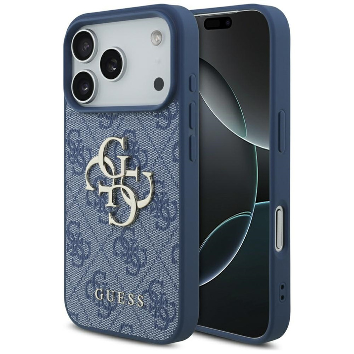 Etui Guess 4G Big Logo do iPhone 17 Pro  niebieski