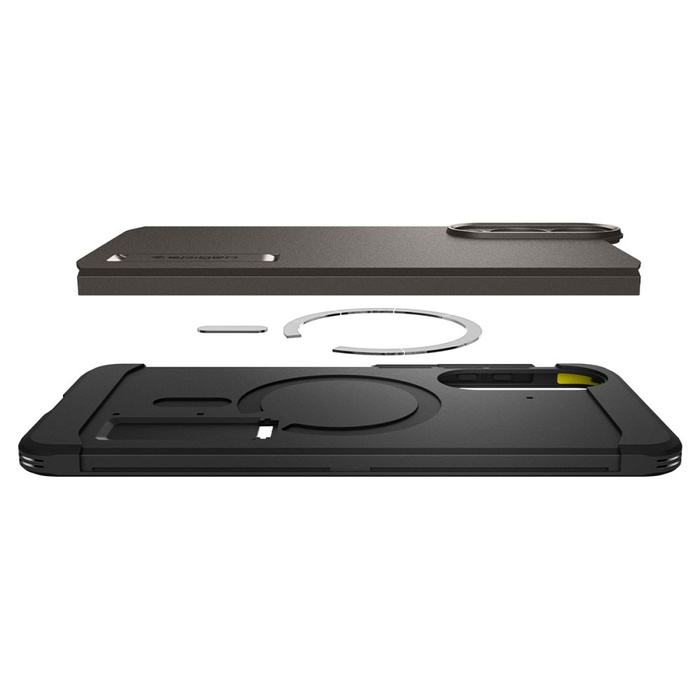 ETUI SPIGEN SAMSUNG GALAXY S25 EDGE TOUGH ARMOR MAGSAFE GUNMETAL