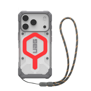 UAG Pathfinder Clear MagSafe Bundle - etui do iPhone 17 Pro kompatybilne z MagSafe oraz smycz na nadgarstek (active lava)