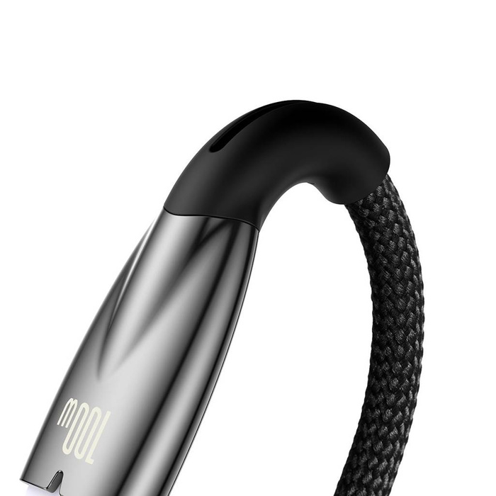 Baseus Glimmer Series kabel do szybkiego ładowania USB-A - USB-C 100W 480Mb/s 6A 2m czarny
