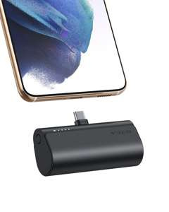 VEGER powerbank 5000 mAh z wbudowanym złączem Typ C PD QC3.0 3A 20W PlugOn (W0556/V0556) czarny