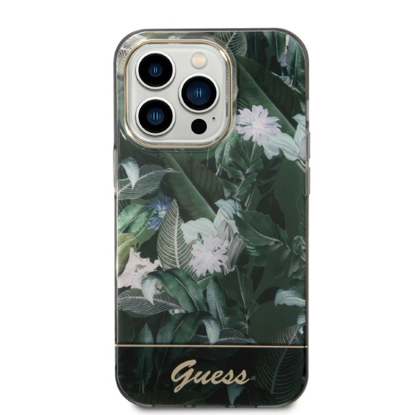 Etui GUESS Apple iPhone 14 Pro Jungle Collection Zielony Hardcase