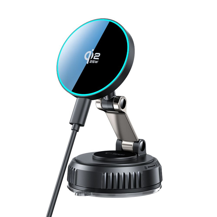 TECH-PROTECT MM25W-V8 QI2.2 MAGNETIC MAGSAFE WINDSHIELD & DASHBOARD CAR MOUNT WIRELESS CHARGER 25W BLACK