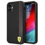 Etui FERRARI Apple iPhone 12 Mini On Track Carbon Stripe Czarny Hardcase