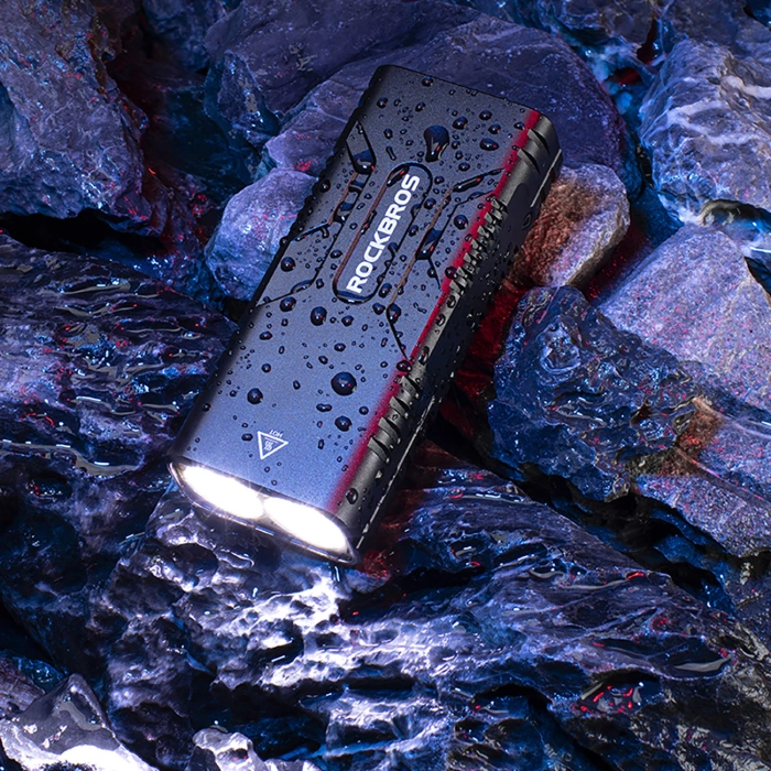 Lampka rowerowa Rockbros 24310002001 850 lm z funkcją powerbanku + kabel USB-C - USB-A - czarna